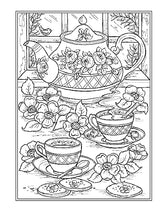 Creative Haven Afternoon Tea Coloring Book (Adult Coloring Books: Food & Drink) Dover Publications