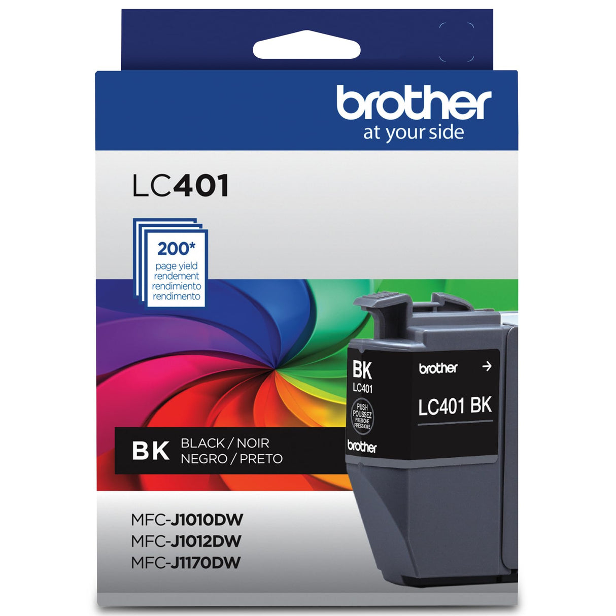 Brother Genuine LC401BK Standard Yield Black Ink Cartridge Brother