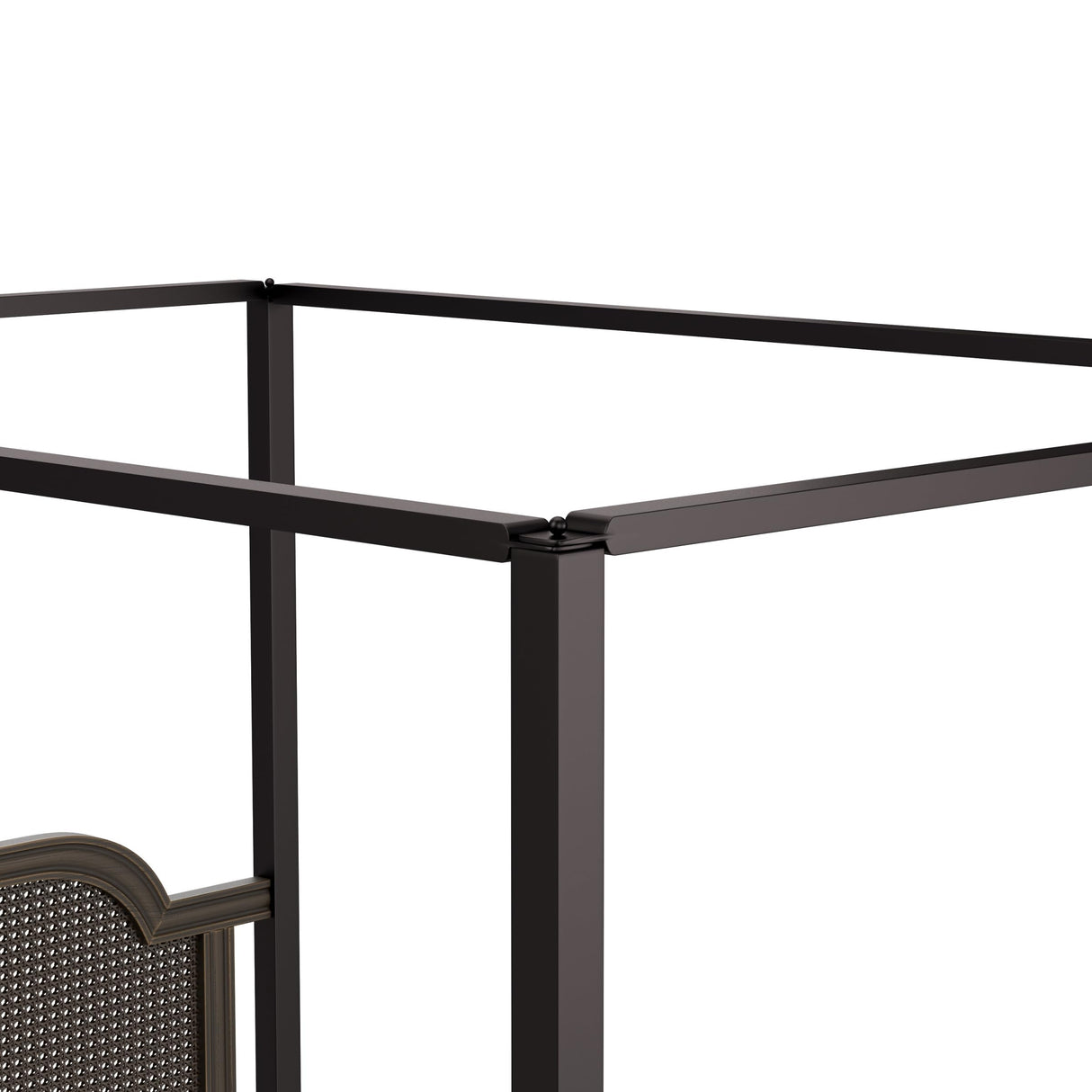 Hillsdale Melanie Wood and Metal Queen Canopy Bed with Low Footboard, Oiled Bronze Hillsdale