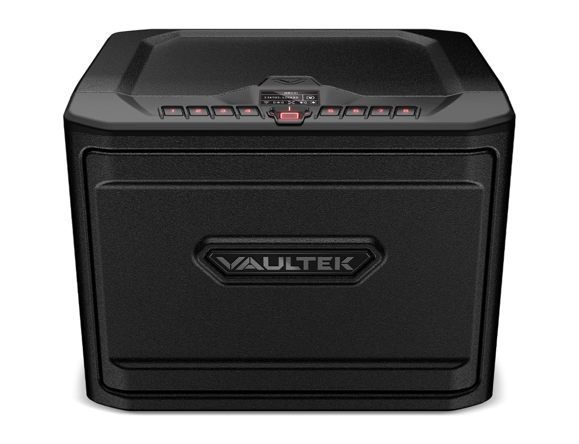 VAULTEK MX Series Safe High Capacity Smart Handgun Safe Multiple Pistol Storage Smart Safe Available in Biometric + WiFi with Auto-Open Door (Biometric + WiFi) VAULTEK