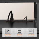 HOOBRO TV Stand with LED Light and Power Outlets for TVs up to 65 Inch, TV Media Console with Double-Door Cabinet, Gaming Entertainment Center for Living Room Bedroom, Black BB48UDDS01 HOOBRO