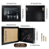 Hidden Gun Storage, Concealment Gun Safes for Pistols, Secret Decor Solid Wooden Handgun Picture Frames Box (Black) Homvle