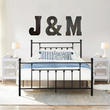 Big Letter Wall Art for Living Room, Bathroom, Bedroom, and Home Decor, Rustic Farmhouse Lettering for Family Last Names, Large Decorative Wood, 14” x 10” (Big M) ABELOTS