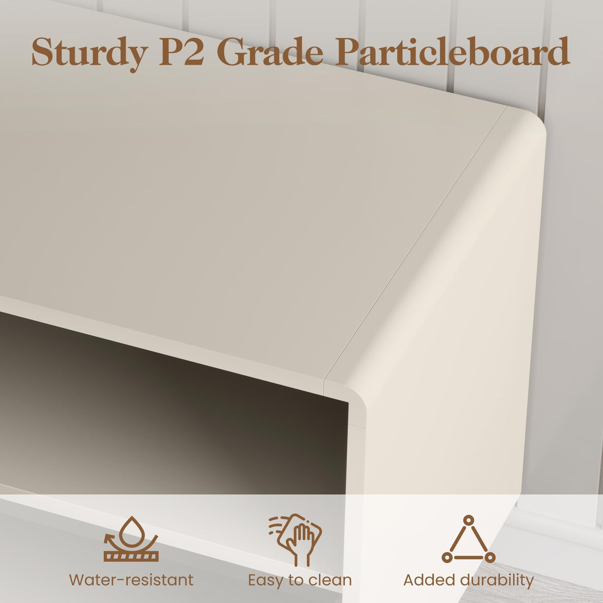 Royalcraft 70" Large TV Stand with Storage and Led Lights, Console Table with 3 Drawers, TV Entertainment Center for up to 75" Television, Wood TV Media Cabinet for Living Room Bedroom, Beige & Walnut RoyalCraft