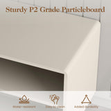 Royalcraft 70" Large TV Stand with Storage and Led Lights, Console Table with 3 Drawers, TV Entertainment Center for up to 75" Television, Wood TV Media Cabinet for Living Room Bedroom, Beige & Walnut RoyalCraft