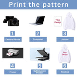LaiHiulaan 10 PCS Sublimation Hoodies Blanks White Men 100 Polyester sweatshirt for Sublimation Bulk Hoodie Wholesale for Printing (Polyester, S) LaiHiulaan