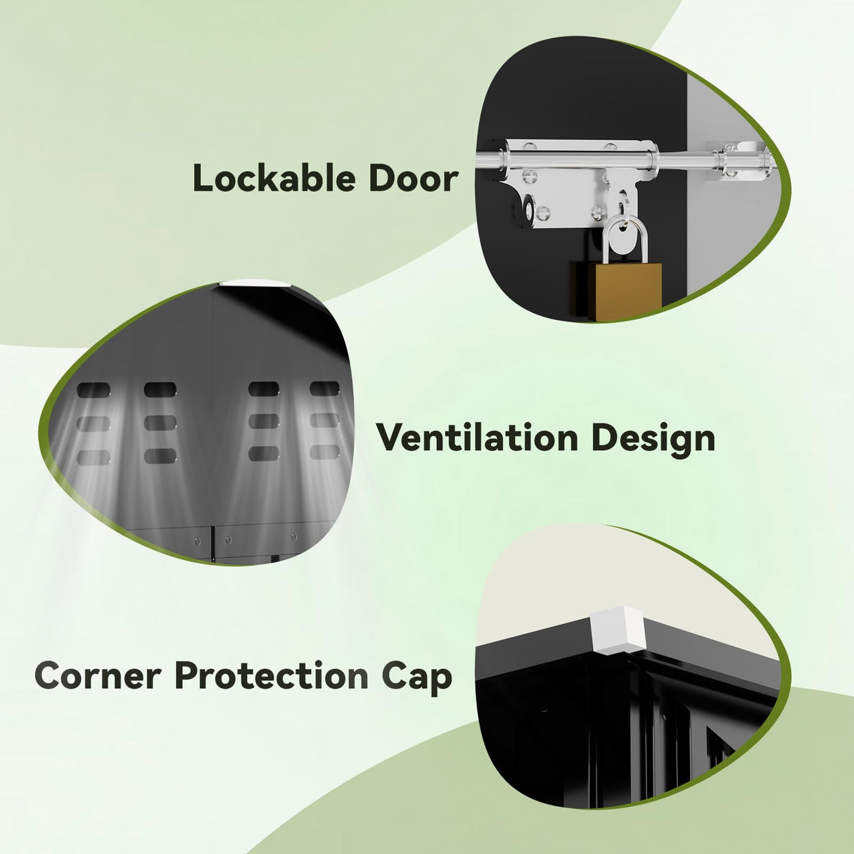 COMHOMA Shed Outdoor Storage Shed Metal,Lockable Doors Tool Sheds with Sloping Roof,Steel Garden Shed with Air Vent for Backyard,Patio,Lawn,Poolside (Dark Grey, 6x4) COMHOMA