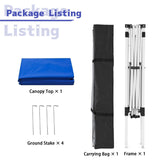 Oneofics Canopy Tent, 10X10 FT Pop Up Canopy Outdoor Instant Tent Slant Legs with Carrying Bag, Portable Gazebo Shelter for Patio Deck Garden and Beach - 8X8 FT Canopy Cover (Blue) Oneofics