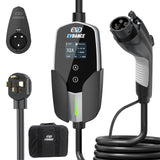 EVDANCE Level 2 EV Charger - Portable 32A EV Charger NEMA 14-50 with 25ft Cable, Adjustable Current/Delay Charging for Electric Car Charger EVDANCE