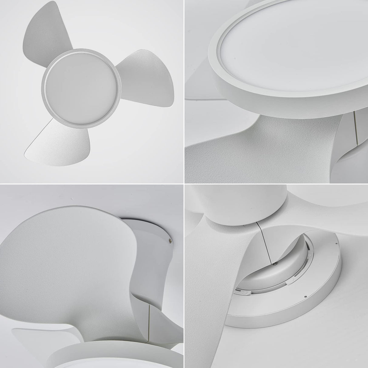 ocioc Quiet Ceiling Fan with LED Light 22 inch Large Air Volume Remote Control for Kitchen Bedroom Dining Room Patio ocioc