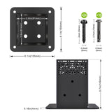 Insaga Decorative 4x4 Post Base for Concrete, 4x4 Post Bracket with 4MM Thickness Base, Deck Post Brackets 4x4 (Inner Size 3.6'' x 3.6'') for Deck Post Base, Porch Railing Post Holder (Set of 4) Insaga