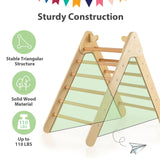 Olakids Toddlers Triangle Climber, 2 in 1 Montessori Kids Wood Climbing Toy with Ramp, Ladder, Slide for Gym Playground, Indoor Baby Climb Play Structure Activity Set for Boys Girls 1-3 Olakids