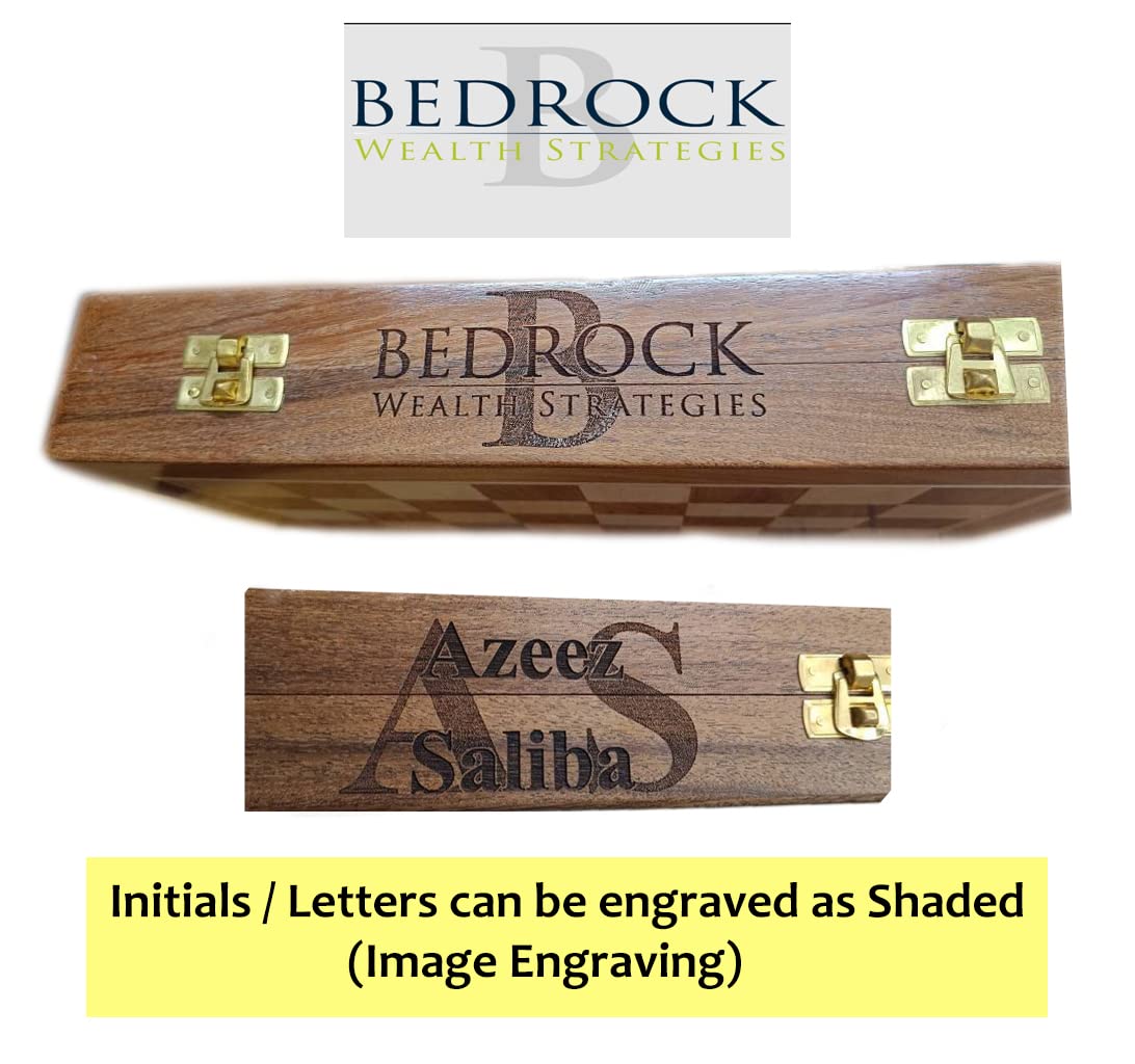 Personalized Wooden Foldable Magnetic Chess Set with 2 Extra Queen | Chessmen Storage Slots, Beginner Chess Set for Adults (Personalized, 10 inches) The Maryam Crafts