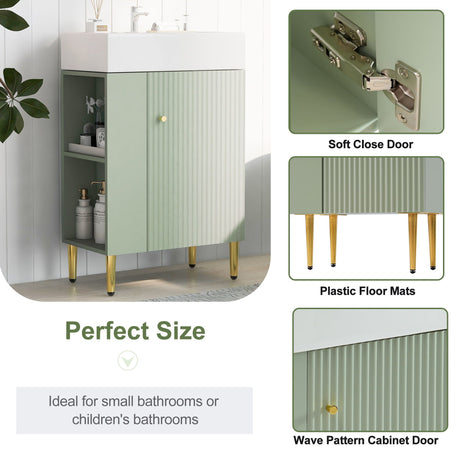 Bathroom Vanity, Combo Cabinet, Bathroom Storage Cabinet, Single Ceramic Sink HouseOfZazla