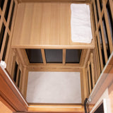 Xmatch Far Infrared Wooden Sauna Canadian Red Cedar, 1-Person Size, with 1350W, 8 Low EMF Heaters & 2 Bluetooth Speakers Xmatch