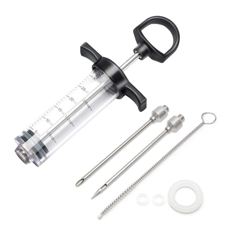 Grill Bump Meat Injector, Meat Injectors for Smoking, Meat Injector Syringe Comes with 2 Marinade Injector Needles; Injector Marinades for Meats, Turkey, Chicken; User Manual Included, 1-oz GRILL BUMP