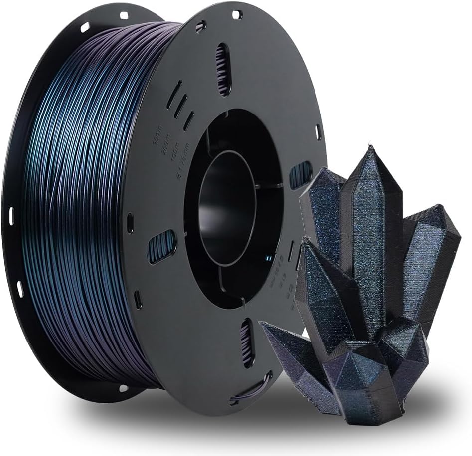 VOXELAB ASA Burnt Titanium Filament 1.75mm, UV/Rain/Heat Resistant Tough 3D Printer Filament, Great for Printing Outdoor Functional Mechanical Parts, 1kg(2.2lbs),Fit Most FDM Printer,Burnt Titanium Voxelab