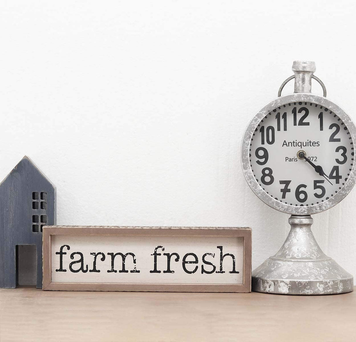 PARISLOFT Farm Fresh Solid Pine Wood Framed Signs for Home Decor, Rustic Farmhouse Decorations PARISLOFT