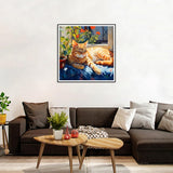 SJUTOUCI Diamond Painting Kits for Adults, Napping Cat Diamond Art Kits for Beginners, 5D DIY Diamond Bead Art, Full Drill Round Gem Craft Home Decor 12x12 inch SJUTOUCI