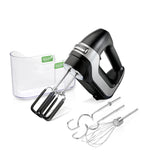 Hamilton Beach Professional 7-Speed Digital Electric Hand Mixer with High-Performance DC Motor, Slow Start, Snap-On Storage Case, SoftScrape Beaters, Whisk, Dough Hooks, Matte Black (62655) Hamilton Beach Professional