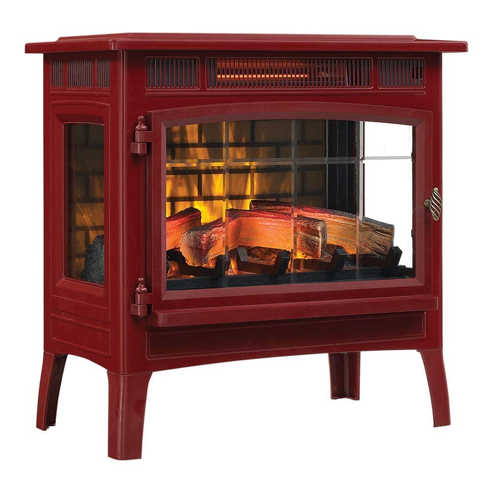 Duraflame 3D Infrared Electric Fireplace Stove with Remote Control - Cinnamon & Crackler, DFI-5010-03 & CSFC