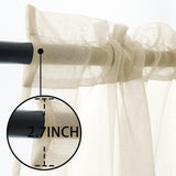 youleyar Sheer Outdoor Curtains for Patio Waterproof 2 Panels Linen Look Rod Pocket Indoor Ivory Voile Curtain for Living Room, Bedroom, Porch, Pergola, Cabana, Gazebo(52x84 Inch, Ivory) youleyar