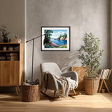 Superior Lake Paint by Numbers, Minnesota Michigan Scenery Paint by Number Kit for Adults, Mountains Lakes Wilderness DIY Oil Painting on Canvas for Home Decor(16x20inch, No Frame) Cawpom