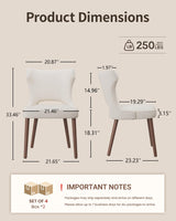 Homixis Wooden Dining Chairs Set of 4, Farmhouse Dining Room Chairs, Modern Kitchen Chairs, Upholstered Chair for Restaurant & Cafe, Beige Homixis