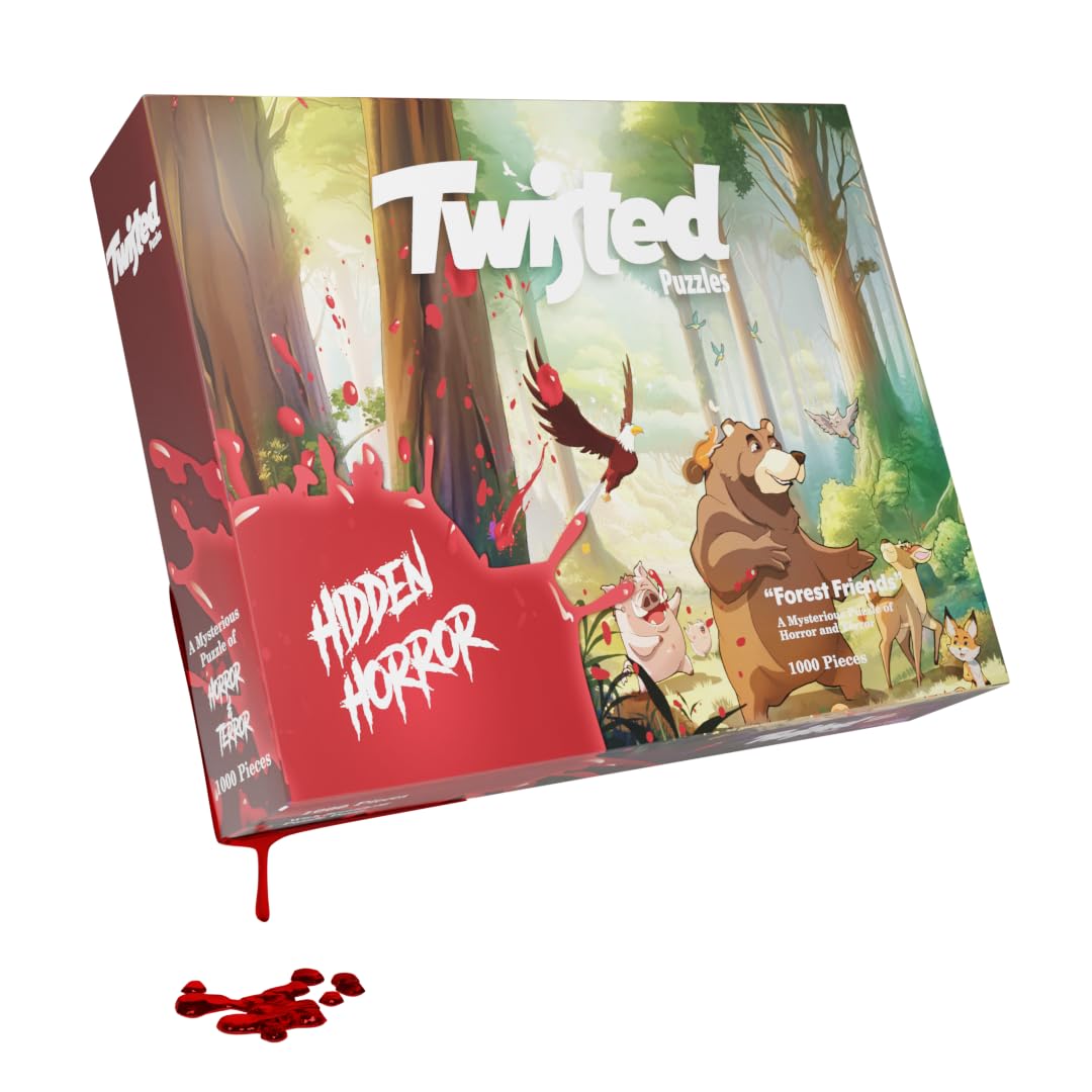 Twisted Puzzles - Hidden Horror Series: The Forest Friends, 1000 Piece Adult Jigsaw Puzzle, Halloween Puzzle, A Scare for Those Who Dare Twisted Puzzles