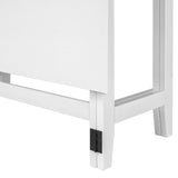 Knocbel Farmhouse 2-4 Person Rectangular Folding Dining Table, Wooden Kitchen Dining Room Bar Pub Bistro Small Space Furniture, Standard Height (White) Knocbel