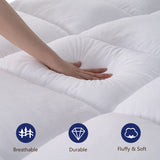 Marine Moon King Mattress Topper, Cooling Pillow Top, Hotel Quality Down Alternative Pillow Topper Cover, Plush Thick Bed Toppers for Back Pain with Deep Pocket Marine Moon