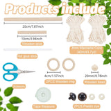 BEUNITONE Leisure Arts Macrame Kit for Beginners Owl Macrame Kit DIY Macrame Kit with Instructions Video Macrame Wall Hanging Supplies Dream Catcher Kit for Room Wall Decoration Easy to Install BEUNITONE