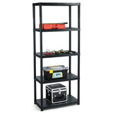 Giantex 5-Tier Ventilated Shelving Storage Rack,Free Standing Multi-Use Shelf Unit, No Tools Required, 28“L X 15”W X 67“H Giantex
