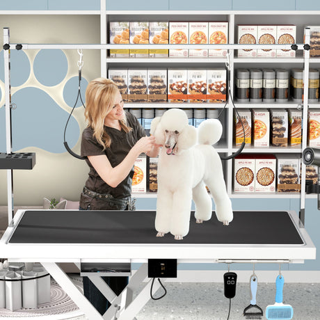 Super Deluxe Electric Pet Grooming Table, Height Adjustable HouseOfZazla