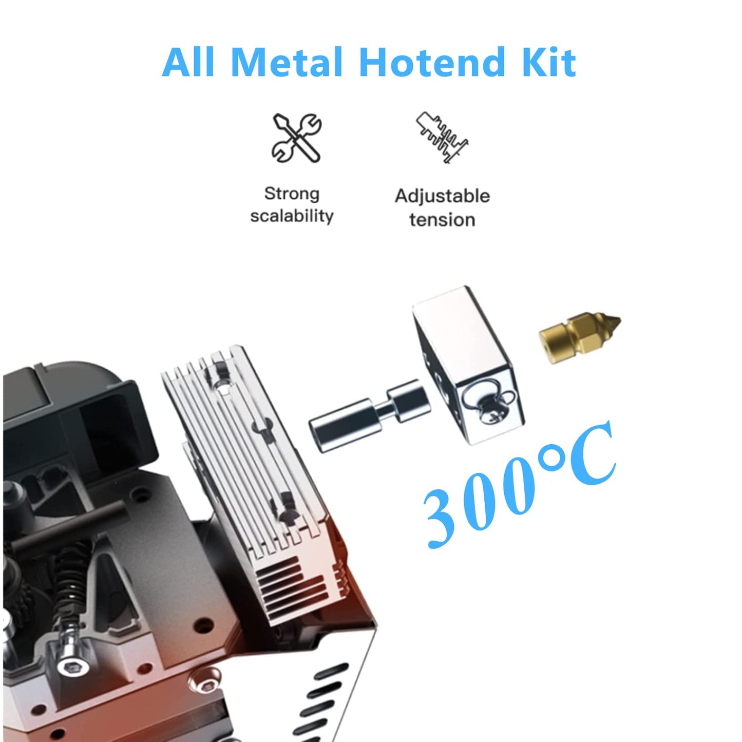 Creality Official Sprite Extruder Pro Kit，Support 300° High Temperature Printing，All Metal Direct Drive Extruder for Ender 3/Ender 3 V2/Ender 3 Pro/Ender 3 MAX 3D Printers - WoodArtSupply