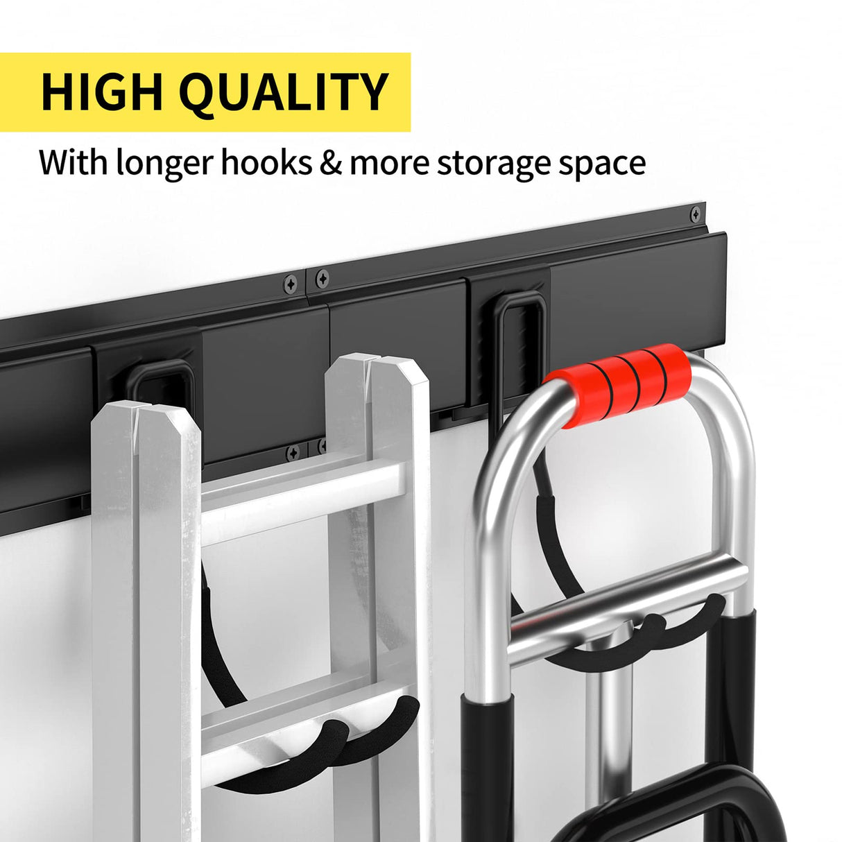 Garage Tool Organizer Wall Mount 13 PCS, Yard Garden Tool Organizer, Adjustable Tool Storage Rack with 8 Heavy Duty Hooks, Max Load 500lbs Garage Organization Ailadl