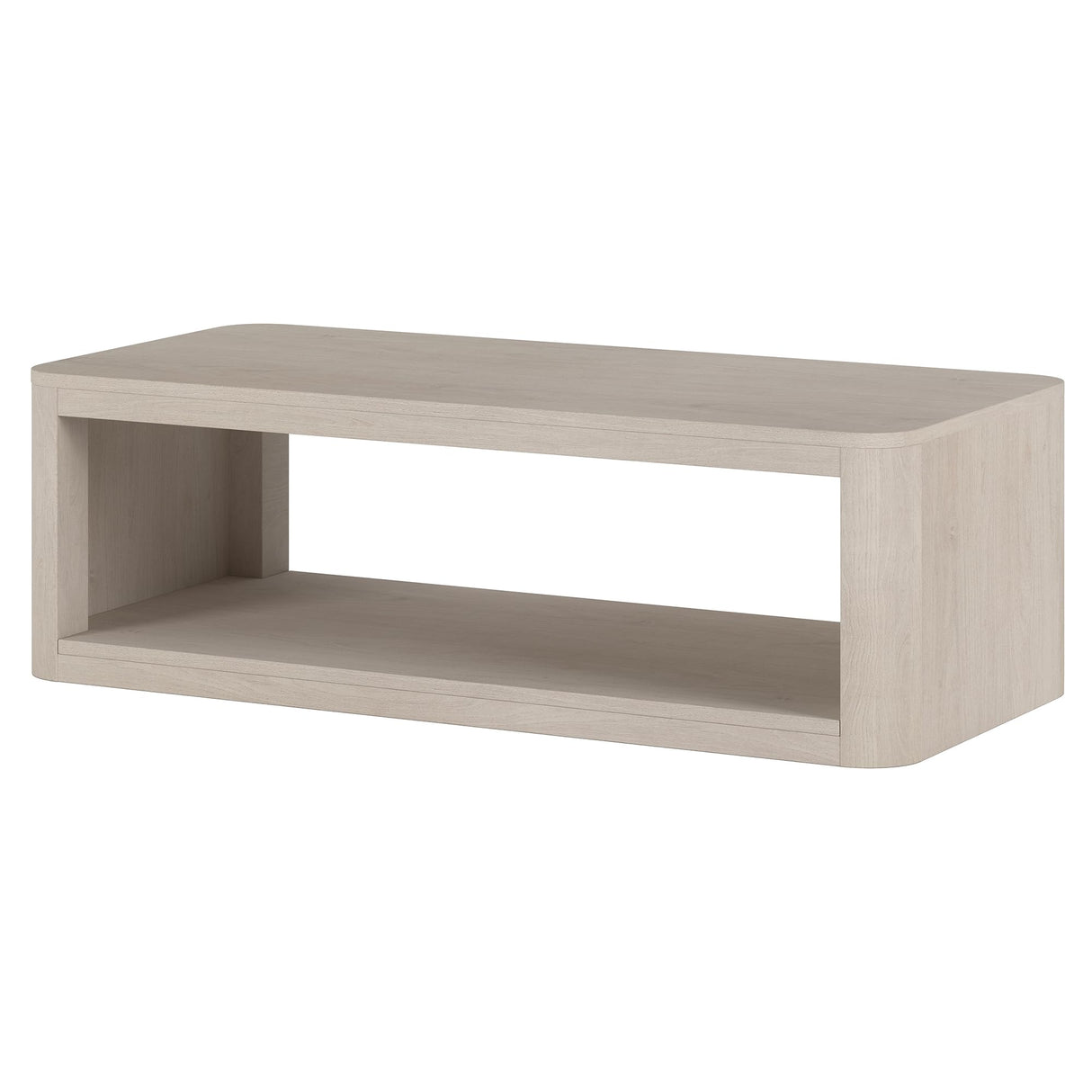 Henn&Hart 47" Wide Rectangular Coffee Table in Beech White, for Home, Living Room, Bedroom, Entertainment Room, Office Henn&Hart