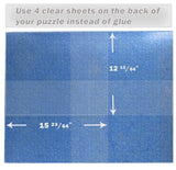 Extra Large Clear Puzzle Glue Sheets Puzzle Saver Peel and Stick - Preserve 1000 Piece Puzzles in Minutes PUZZLE EZ