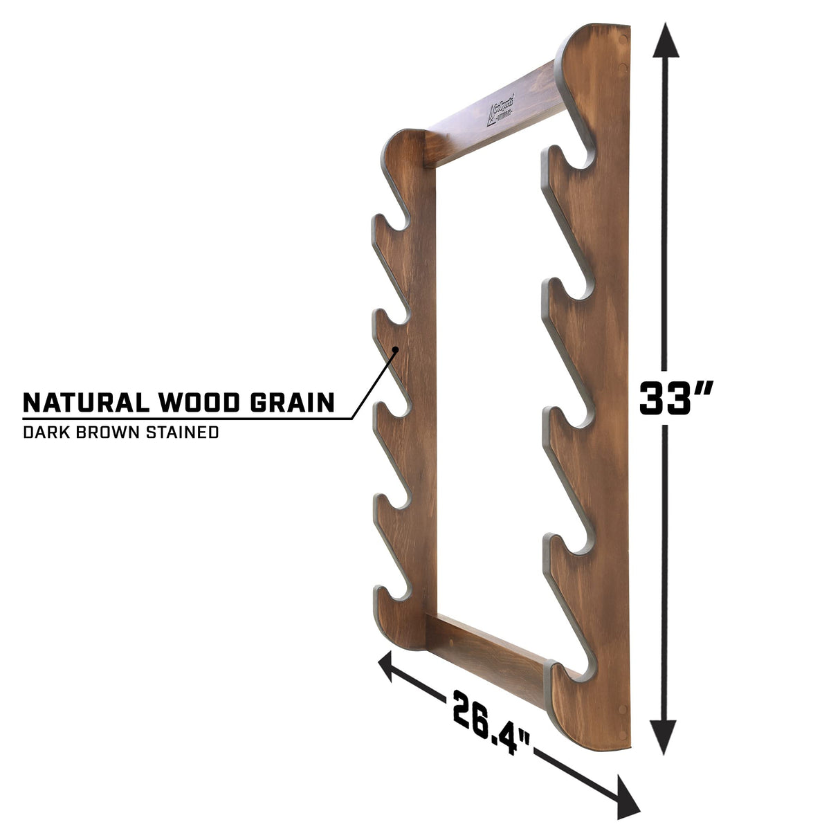 GoSports Outdoors Wall Mounted Firearm Display Rack - Holds 5 Rifles or Shotguns - Choose Your Style GoSports Outdoors