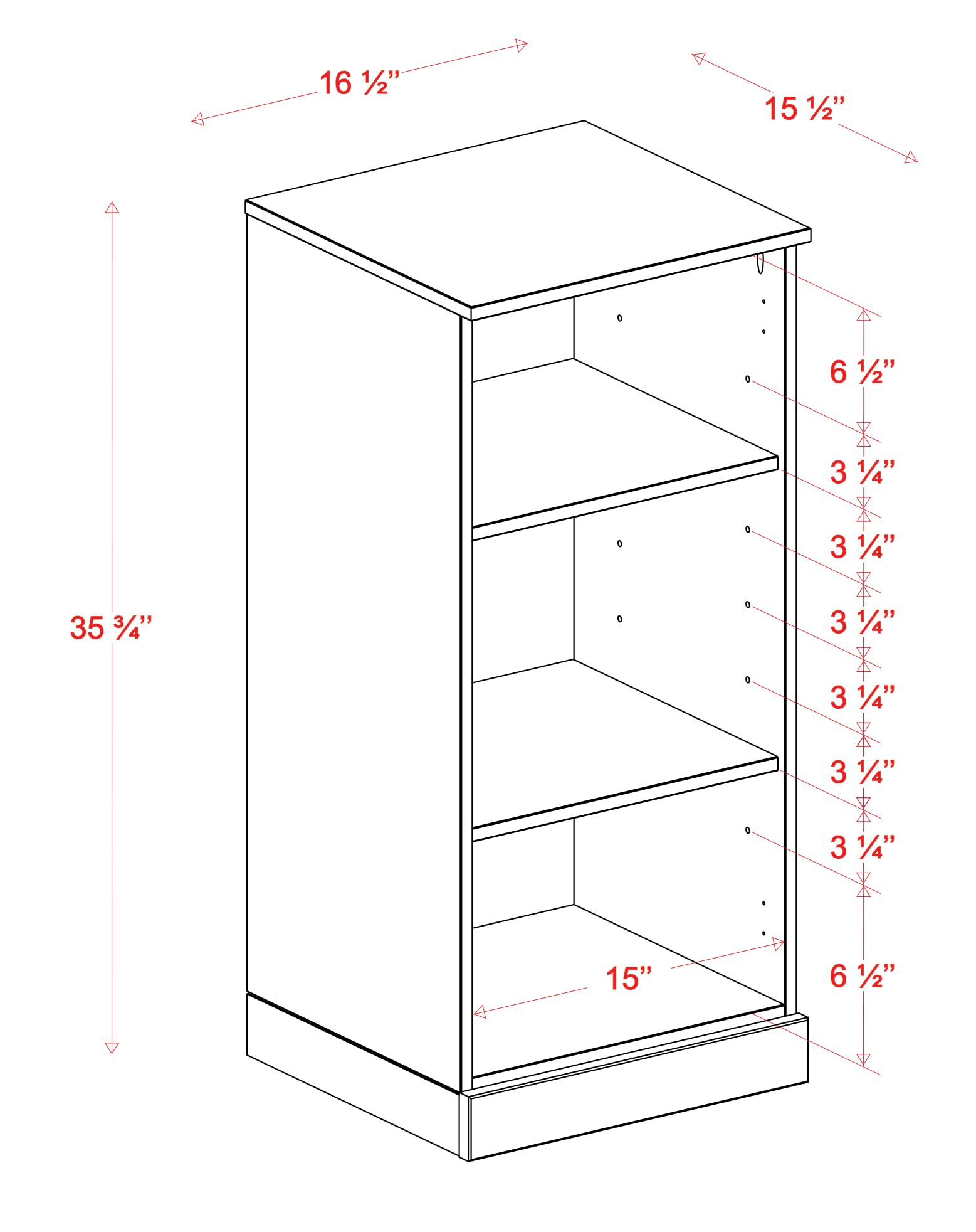 Palace Imports 100% Solid Wood Kitchen Pantry/Utility Cabinet, White, 16.5" w x 71.5" h x 15.5" d, Renewable Eco-Friendly Wood, Made in Brazil - WoodArtSupply