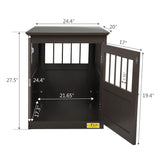 COZIVVOVV Wood Dog Crate Furniture,Wooden Indoor Dog Kennel Furniture, Aesthetic Furniture Style Dog Crate Table for Medium Dogs, Modern Small Dog Kennel end Table, Brown cozivvovv