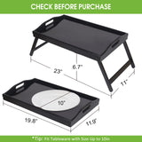 Bed Tray Table with Folding Legs Wooden Serving Breakfast in Bed or Use As a,Platter Tray,TV Table Laptop Computer Tray Snack Tray Large Size Artmeer