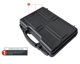 Hard Lockable Gun Case for Pistol, Revolver, and Handgun 12.3" inches x 10.5" Airline Compliant Locking 9mm TSA Approved Firearm Travel Non-Waterproof Storage Box Gun Carrying Case for Pistols Cedar Mill Fine Firearms