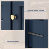 Jeffski 30" Floor Bathroom Vanity with Top Sink, Modern Bathroom Cabinet Vanities with 2 Drawers, Adjustable Shelf and A Tip-Out Drawer, Single Sink Combo Set Bathroom Vanity, Navy Blue Jeffski