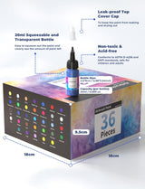 Oasser Airbrush Paint 33 Colors with 3 Thinner, Water-Based Acrylic Air Brush Paint Set, Ready to Spray for Beginners, Hobbyist and Artists, 20 ml/Bottle Oasser