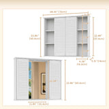 FFBCFDK Bathroom Medicine Cabinet Mirror 28.3 x 23.8 inch Bathroom Mirror with Storage Wall Mounted Medicine Mirror Cabinet Wood Organizer with 2 Door Surface Mount Farmhouse Storage Cabinet FFBCFDK