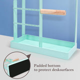 ProCase Jewelry Organizer Stand Necklace Holder, 4-Tier Jewelry Tower Rack with Earring Tray, 10 Hooks Necklaces Hanging Small Jewelry Display Storage Tree for Bracelets Earrings Rings Watches -Blue ProCase