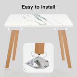 Small Coffee Table for Small Space, Low Table, Floor Table Desk for Sitting on The Floor, Storage Living Room Furniture, Tatami Tea Tables with Solid Wood Legs, Home Office, Farmhouse, Rectangle White FAMIDGE