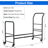 Rolling Tire Rack Adjustable,Metal Tire Storage and Transport Trailer,Heavy Duty Tire Holder,Mobile Tire Storage Shelf Cart with 4 Wheel,Garage/Workshops/Repair Shop Tire Stand Spare Tire Carrier Shinoske