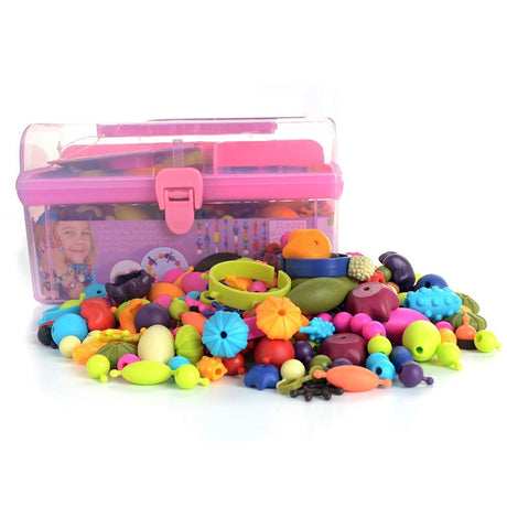 GILI Pop Beads - Jewelry Making Kit for 3 4 5 6 7 8 Year Old Little Girls - Arts and Crafts Toys for Kids Age 4yr-8yr - Necklace Bracelet Creativity Snap Set Top Best Christmas Birthday Gifts (500pcs) GILI
